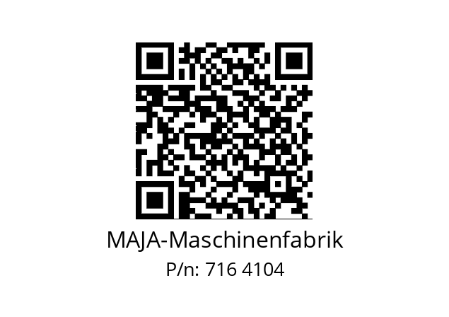   MAJA-Maschinenfabrik 716 4104