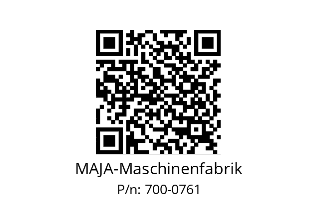   MAJA-Maschinenfabrik 700-0761