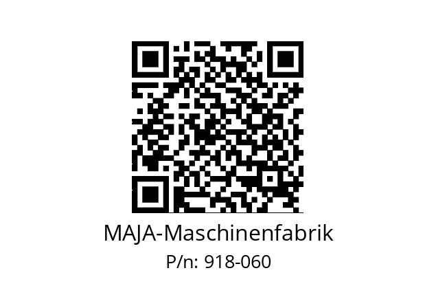   MAJA-Maschinenfabrik 918-060