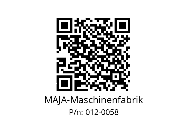   MAJA-Maschinenfabrik 012-0058