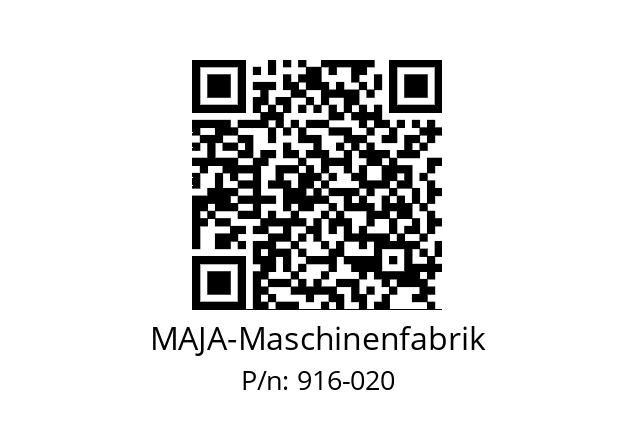   MAJA-Maschinenfabrik 916-020