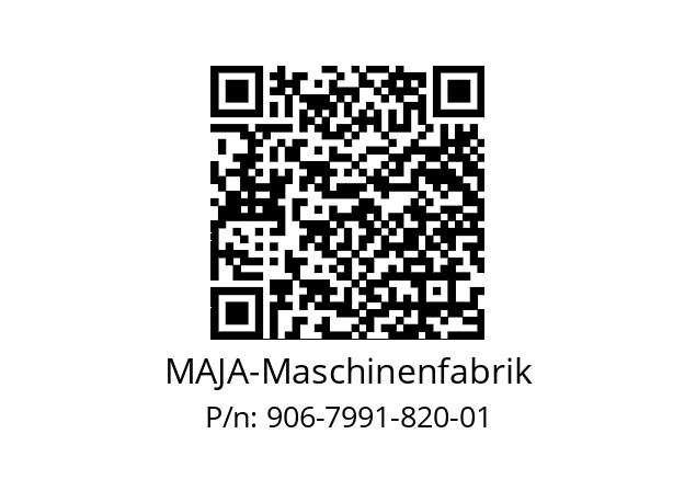   MAJA-Maschinenfabrik 906-7991-820-01