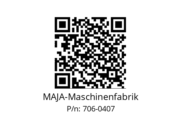   MAJA-Maschinenfabrik 706-0407