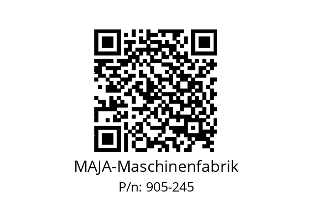   MAJA-Maschinenfabrik 905-245