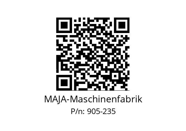   MAJA-Maschinenfabrik 905-235