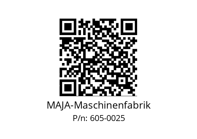   MAJA-Maschinenfabrik 605-0025