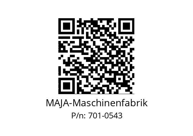   MAJA-Maschinenfabrik 701-0543