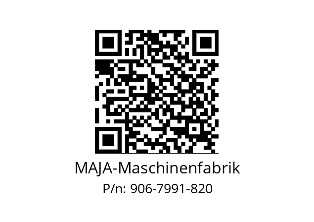   MAJA-Maschinenfabrik 906-7991-820