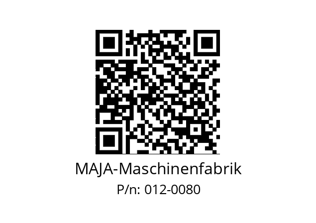   MAJA-Maschinenfabrik 012-0080