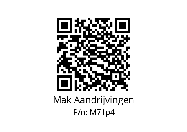   Mak Aandrijvingen M71p4