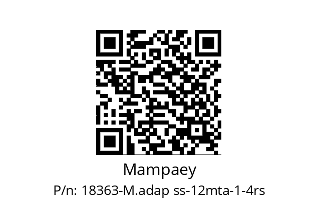   Mampaey 18363-M.adap ss-12mta-1-4rs