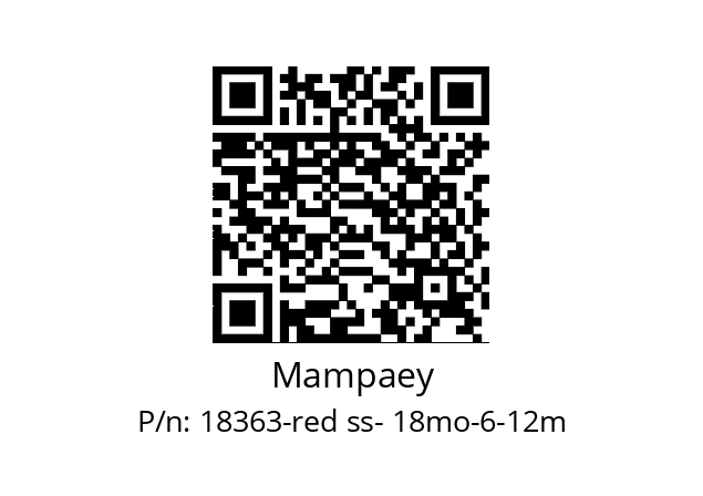   Mampaey 18363-red ss- 18mo-6-12m