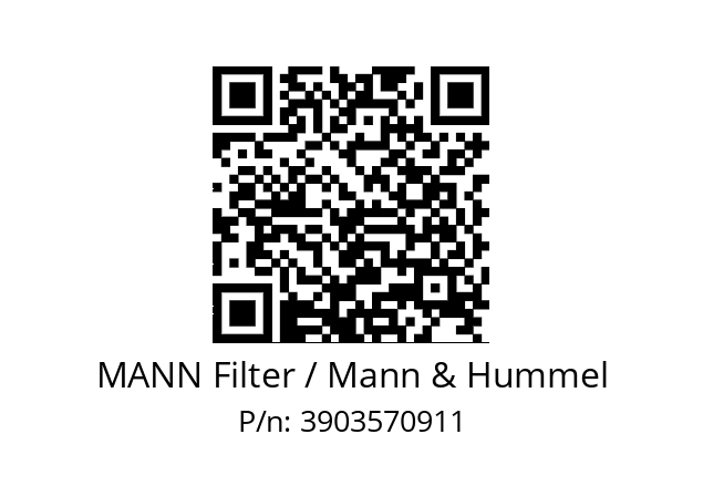   MANN Filter / Mann & Hummel 3903570911