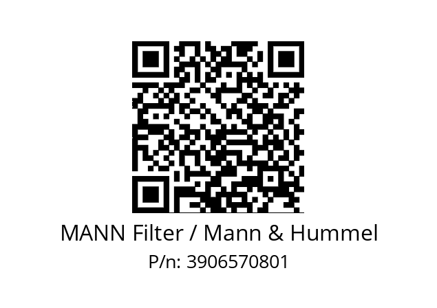   MANN Filter / Mann & Hummel 3906570801