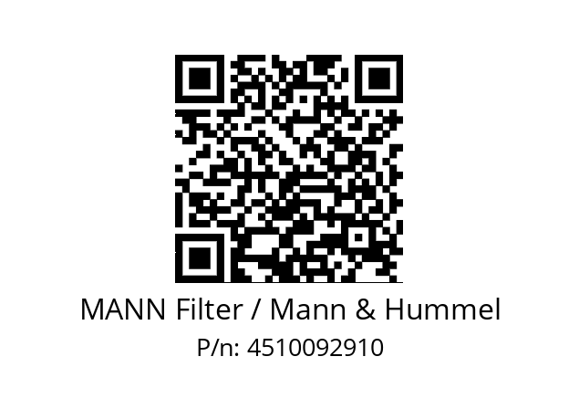   MANN Filter / Mann & Hummel 4510092910