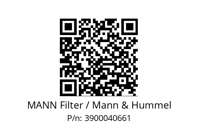   MANN Filter / Mann & Hummel 3900040661