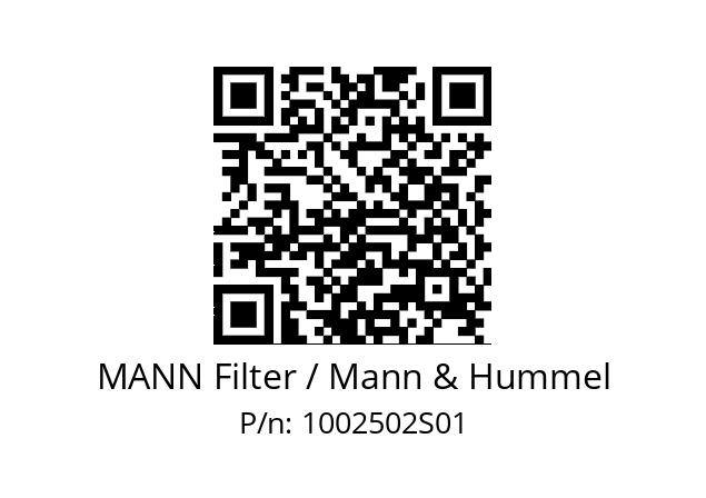   MANN Filter / Mann & Hummel 1002502S01