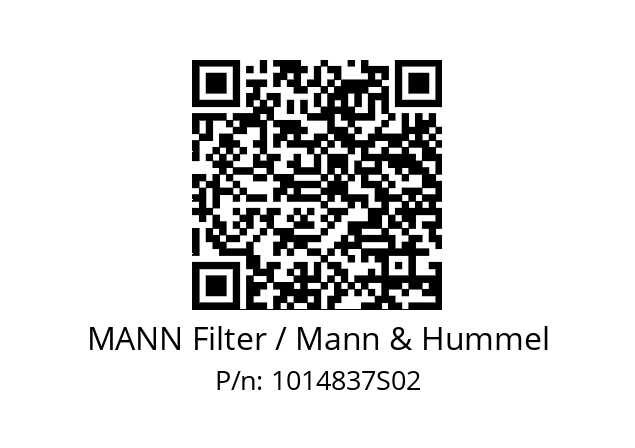  W 610/1 MANN Filter / Mann & Hummel 1014837S02