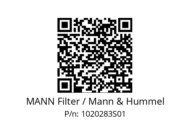  WK 1020 x MANN Filter / Mann & Hummel 1020283S01