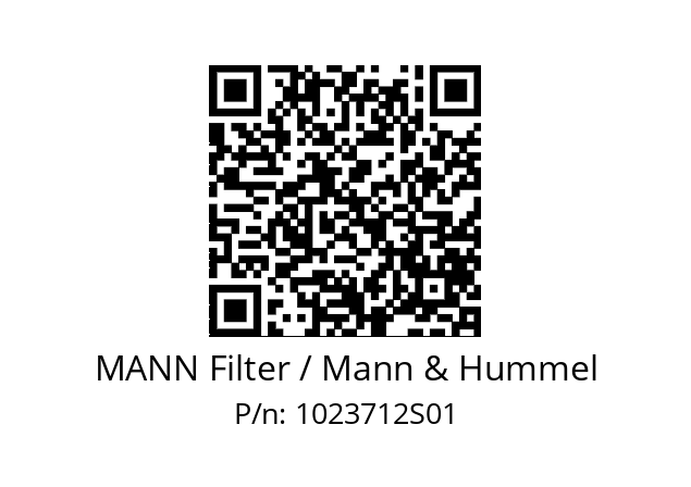  HU 12 103 x MANN Filter / Mann & Hummel 1023712S01