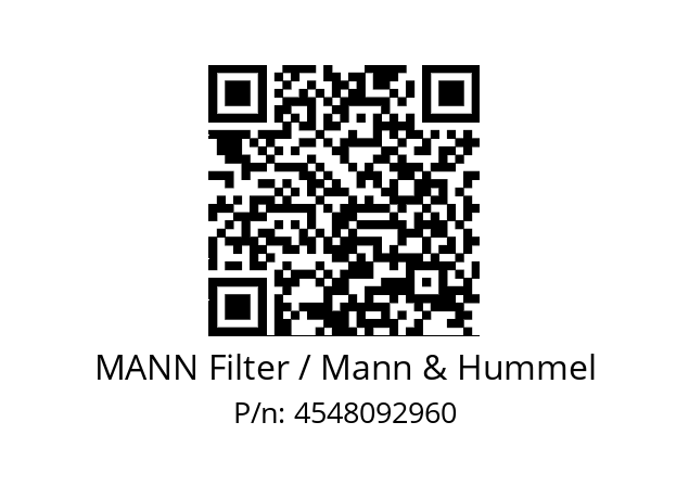   MANN Filter / Mann & Hummel 4548092960