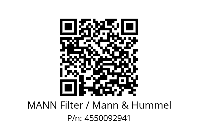   MANN Filter / Mann & Hummel 4550092941