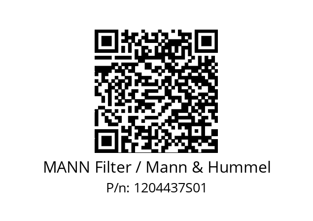  WK 11 001 x MANN Filter / Mann & Hummel 1204437S01