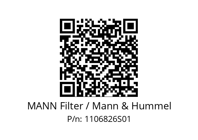  WP 11 102/3 MANN Filter / Mann & Hummel 1106826S01