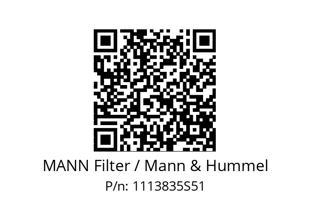  WH 980/7 MANN Filter / Mann & Hummel 1113835S51