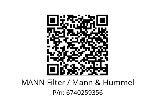  W 712/4 MANN Filter / Mann & Hummel 6740259356