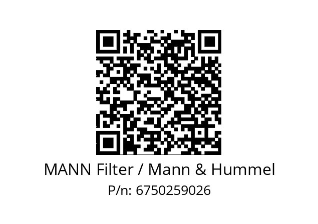  W 920 MANN Filter / Mann & Hummel 6750259026