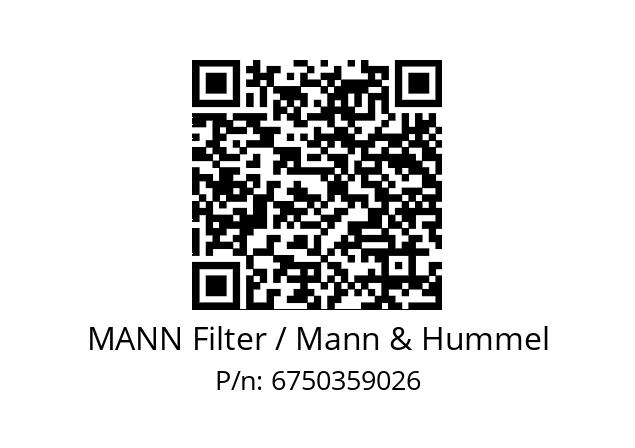  W 940 MANN Filter / Mann & Hummel 6750359026