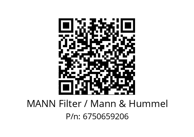  WD 962 MANN Filter / Mann & Hummel 6750659206