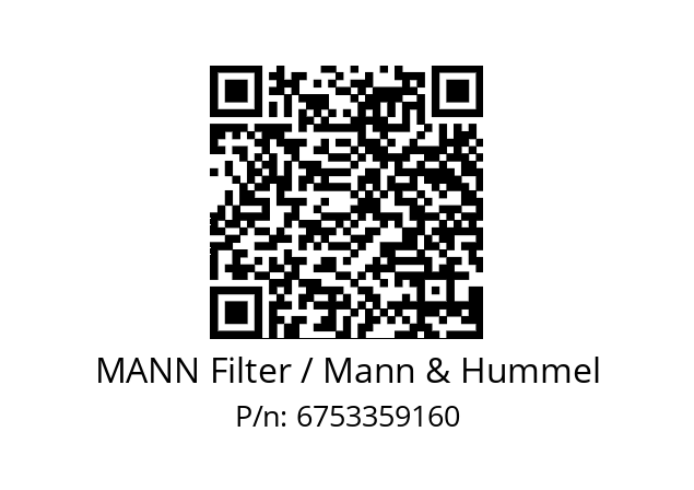  W 921/80 MANN Filter / Mann & Hummel 6753359160