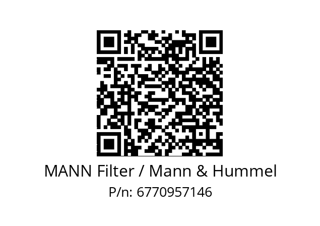  HU 1381 x MANN Filter / Mann & Hummel 6770957146