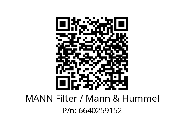  WK 712/2 MANN Filter / Mann & Hummel 6640259152