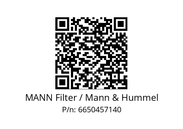  PU 941/1 x MANN Filter / Mann & Hummel 6650457140