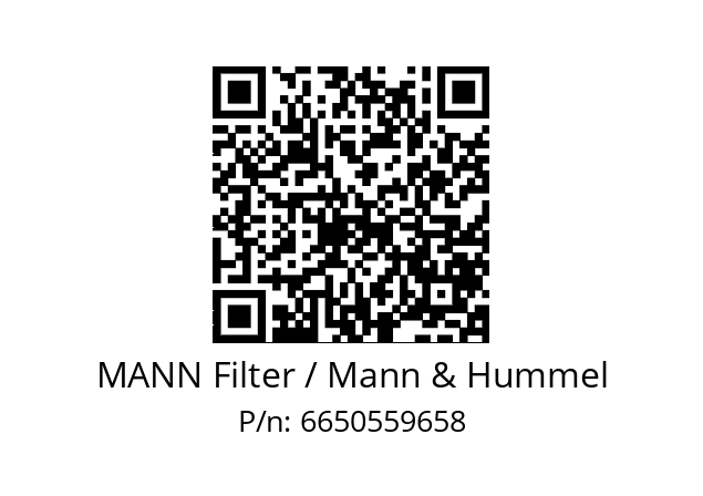  WDK 940/1 MANN Filter / Mann & Hummel 6650559658