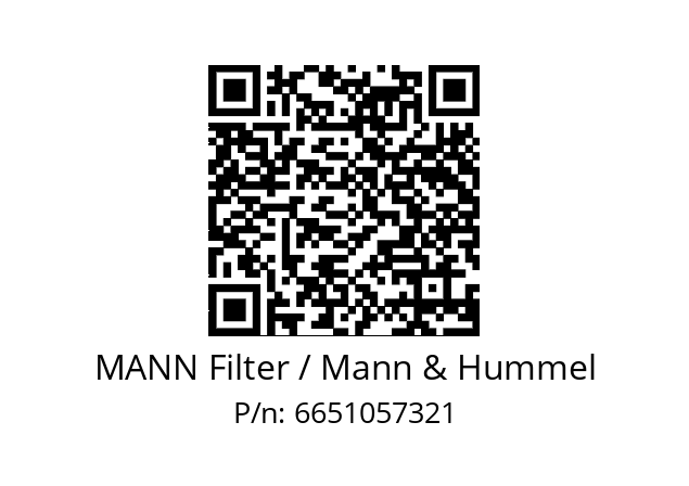  PU 999/1 x MANN Filter / Mann & Hummel 6651057321