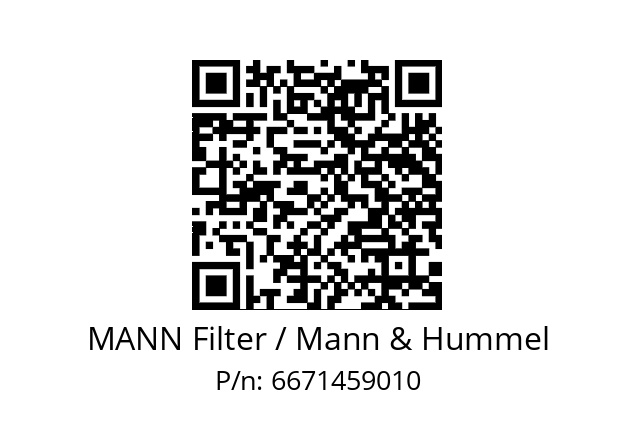  WDK 13 145/2 MANN Filter / Mann & Hummel 6671459010