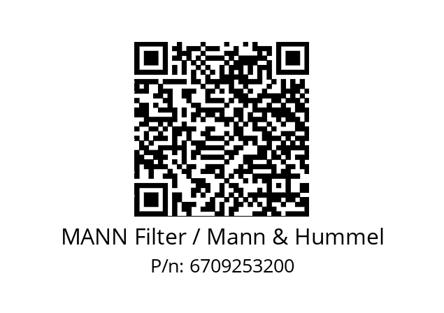  H 31 1033/20 MANN Filter / Mann & Hummel 6709253200