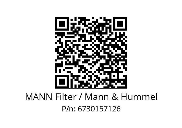  HD 610 MANN Filter / Mann & Hummel 6730157126