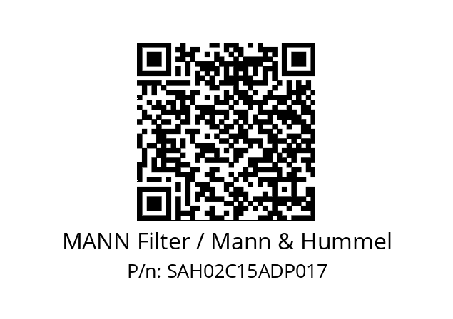   MANN Filter / Mann & Hummel SAH02C15ADP017