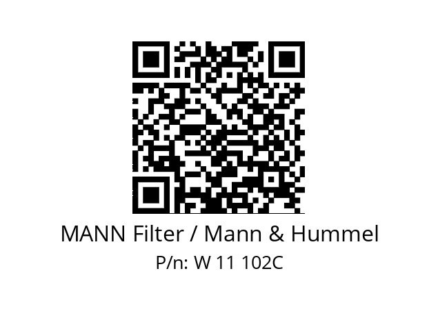   MANN Filter / Mann & Hummel W 11 102C