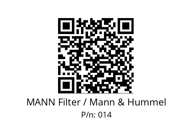   MANN Filter / Mann & Hummel 014