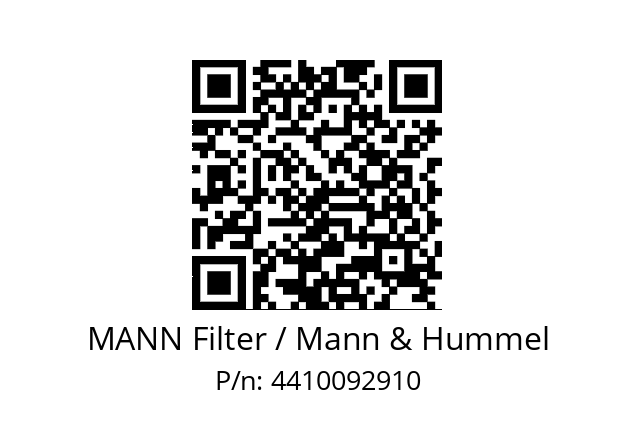   MANN Filter / Mann & Hummel 4410092910