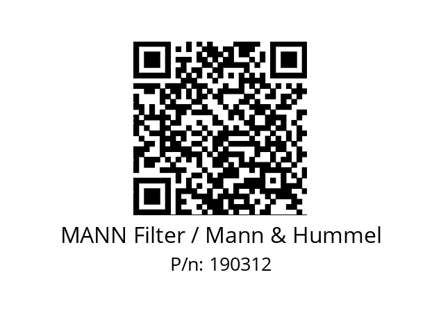   MANN Filter / Mann & Hummel 190312