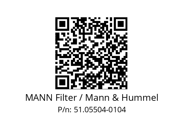   MANN Filter / Mann & Hummel 51.05504-0104