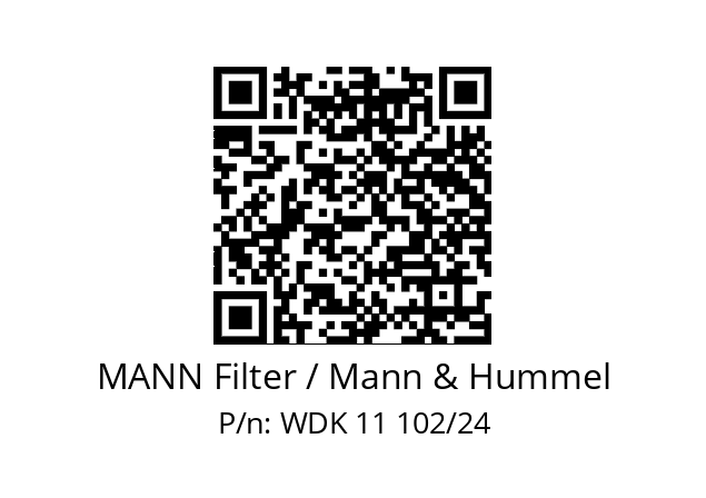   MANN Filter / Mann & Hummel WDK 11 102/24