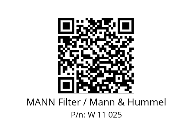   MANN Filter / Mann & Hummel W 11 025